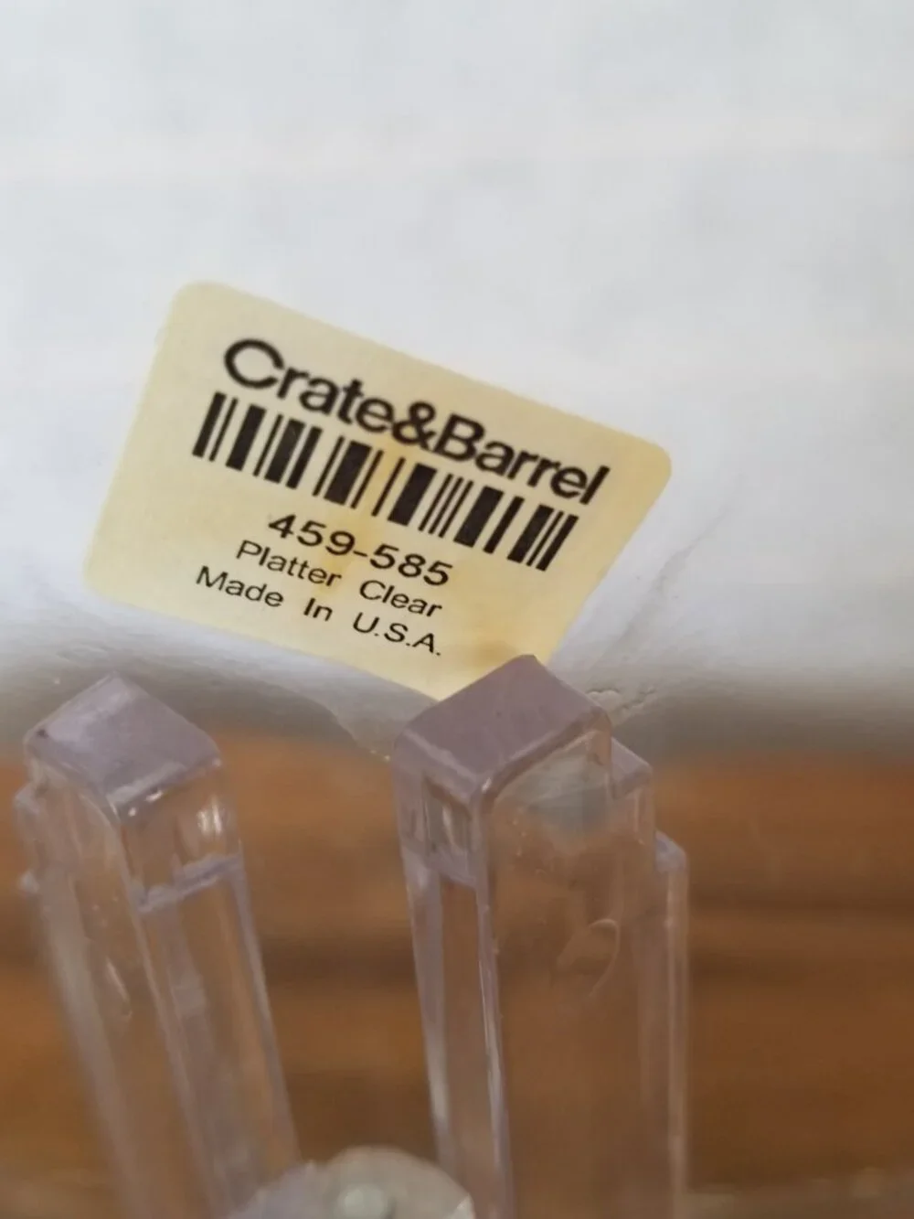 Crate & Barrel Clear Platter 13
